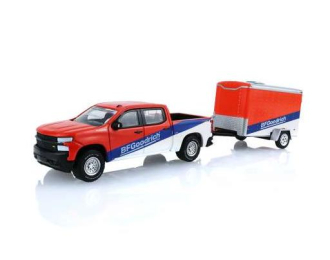 CHEVROLET Silverado BFGoodrich with small cargo trailer *Hitch & Tow Series 34* (2019), red / blue / white