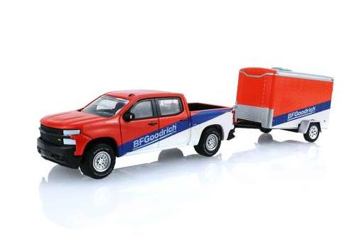 CHEVROLET Silverado BFGoodrich with small cargo trailer *Hitch & Tow Series 34* (2019), red / blue / white