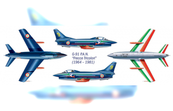 Сборная модель Самолет Fiat G.91 P.A.N. preserie