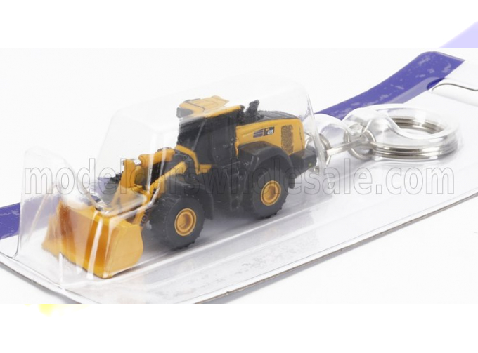 KOMATSU Portachiavi - Keyring Wa475-10 Ruspa Gommata Scraper Tractor (2010), Yellow Black