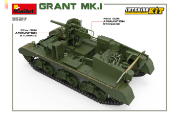 Сборная модель Британский танк Мк.I Grant с интерьером