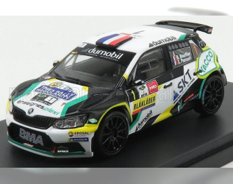 SKODA Fabia R5 N 1 Rally Ypres (2018) B.Bouffier - X.Panseri, White Black Green