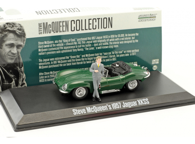 JAGUAR XKSS с фигуркой Steve McQueen 1957