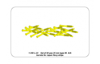 Set of 20 pcs 25 mm type 96 A/A barrels for Japan ships