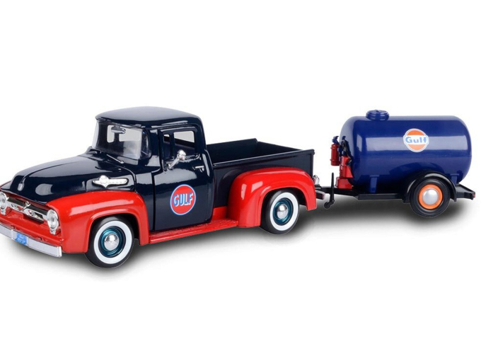 FORD F-100 PICK UP + OIL TANK TRAILER WITH GULF LIVERY (1956)