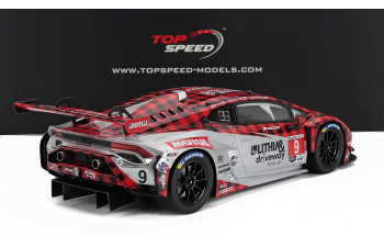 LAMBORGHINI Huracan Gt3 Evo2 Team Pfaff Motorsports №9 Imsa 12h Sebring (2025) Andrea Caldarelli - Marco Mapelli - James Hinchcliffe, Red Black Silver