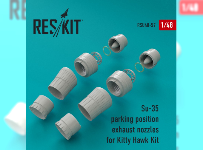 Сборная модеь Su-35 parking position сопла для набора KITTY HAWK Kit