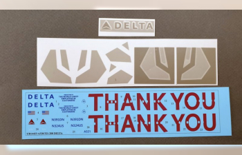 Декаль для Airbus A320/321 Delta (decal + masks) "Thank You"