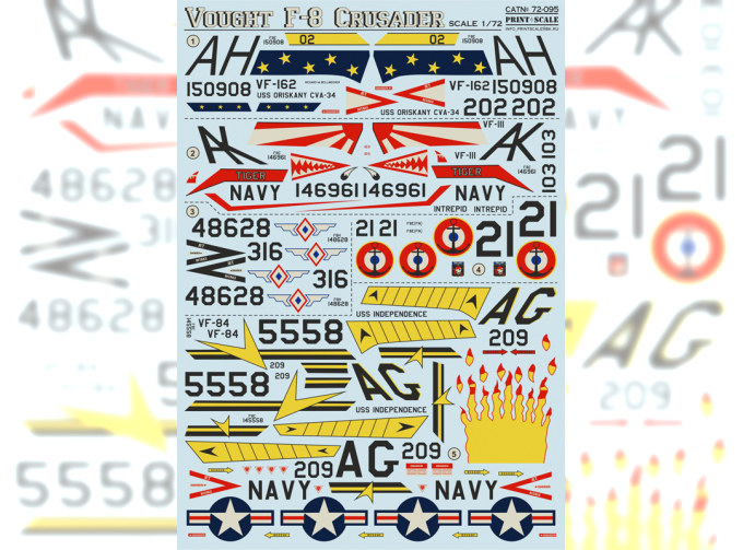 Vought F-8 Crusader Wet decal