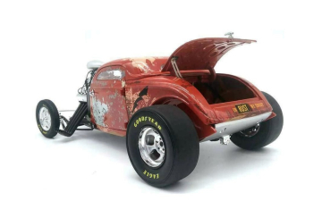 Blown Altered Coupe (1934), rusted steel red