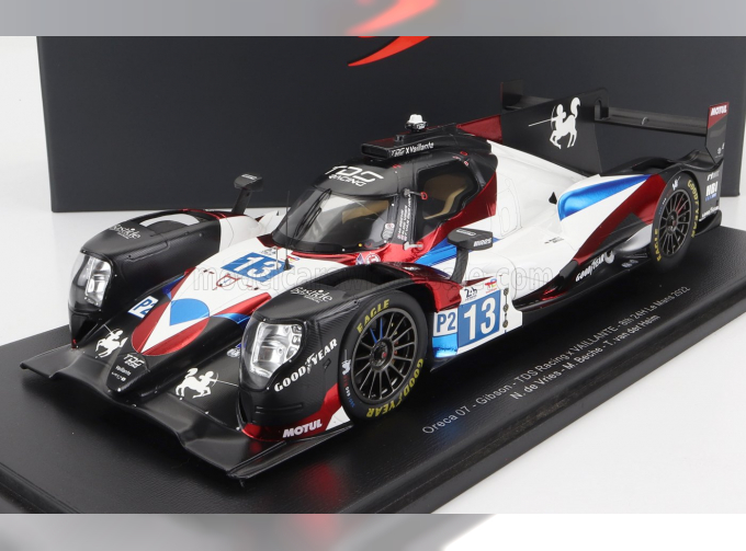 ORECA Gibson 07 Gk428 4.2l V8 Team Tds Racing №13 24h Le Mans (2022) N.de Vries - M.Beche - T.van Der Helm - Con Vetrina - With Showcase - Special Box, White Black