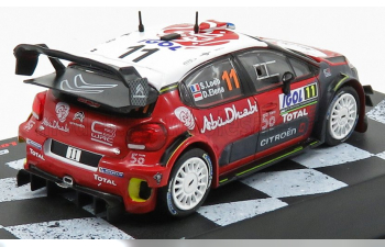 CITROEN C3 Wrc Abu Dhabi N 11 Rally Tour De Corse 2018 S.loeb - D.elena, Red White Grey