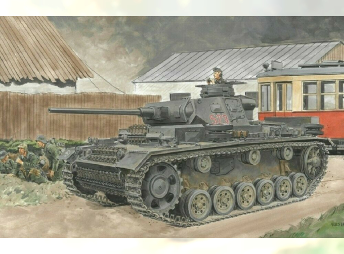 Сборная модель Pz.Kpfw. III Ausf.J Initial/Early Production 2in1