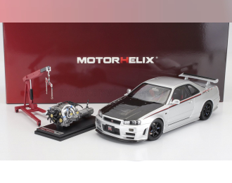 NISSAN Skyline Gt-r (r34) Nismo Crs Coupe (2002) With Engine, Silver Carbon