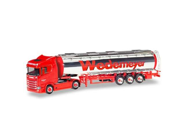 Scania CS20 ND with Chrome Tank Trailer *Wedemeyer*, red / silver