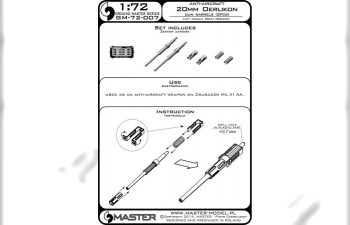 Стволы 20мм Oerlikon (2шт) - используются на Crusader AA
