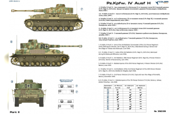Декаль Немецкий средний танк Pz.Kpfw. IV Ausf. H. Часть 2
