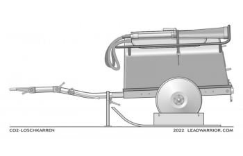 Сборная модель CO2 Loschkarren Fire Fighting Trailer with Interrior