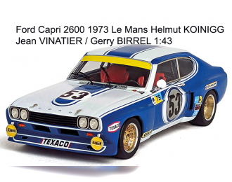 FORD Capri 2600 Lv 3.0l V6 №53 24h Le Mans (1973) Helmut Koinigg - Jean Vinatier - Gerry Birrel, White Blue