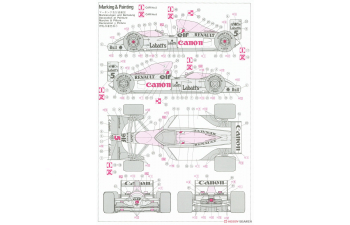 Сборная модель WILLIAMS F1 Fw14b Renault N5 World Champion Season 1992 Nigel Mansell - All Metal Engine Datails, /