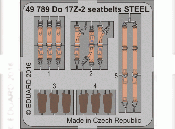 Фототравление для Do 17Z-2 ремни СТАЛЬ