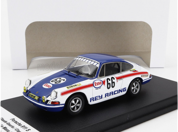 PORSCHE 911 S Coupe №66 24h Le Mans (1971) Jean Claude Geurie - Claude Mathurin, Blue White