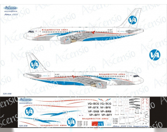 Декаль на самолет Arbus A320-200 (Владивсток Авиа New)