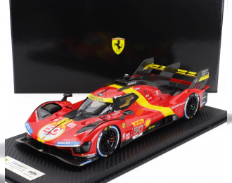 FERRARI 499p 3.0l Turbo V6 Team Ferrari Af Corse №50 3rd 1000 Miles Sebring (2023) Antonio Fuoco - Miguel Molina - Nicklas Nielsen, Red Yellow Black