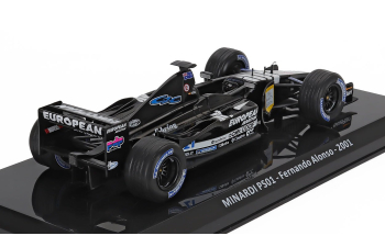 MINARDI F1 Ps01 Team European №21 Season (2001) Fernando Alonso - Blister Box, Black White