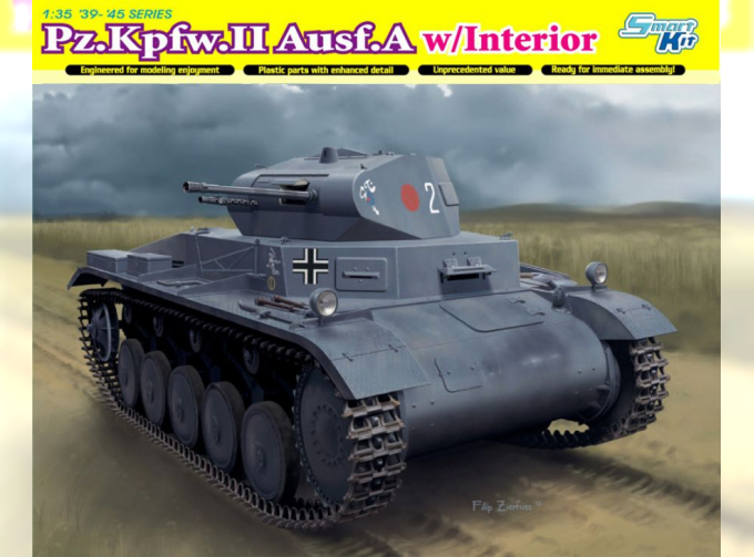 Сборная модель Немецкий легкий танк Pz.Kpfw.II Ausf.A с интерьером