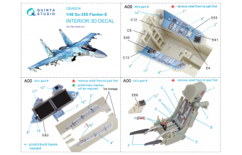 3D Декаль интерьера кабины Суххой-35S (KittyHawk)