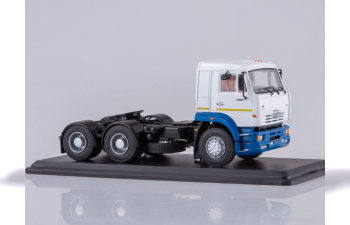 Камский грузовик 6460 седельный тягач, белый / голубой