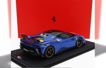 FERRARI Sf90 Xx Stradale (2024) - Con Vetrina - With Showcase, Azzurro Dino - Light Blue Black Yellow