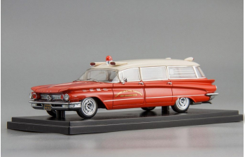 BUICK Flxible Premier Ambulance (1960), red / white
