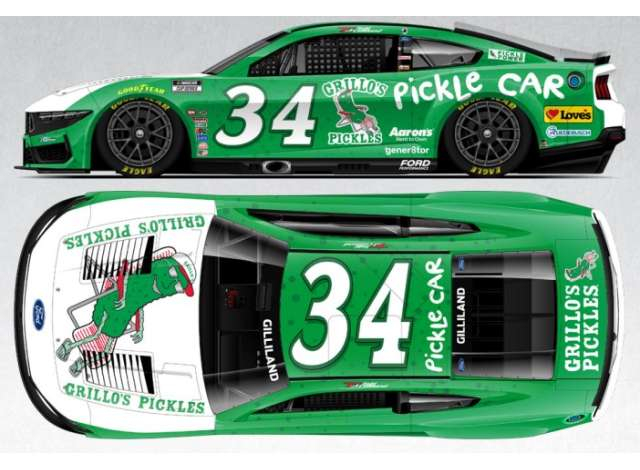 Ford Mustang #34 Todd Gilliland *Grillo`s Pickles*, green/white 2025