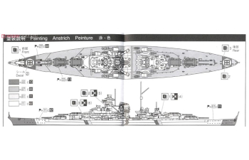 Сборная модель German Battleship Bismarck Waterline Series No. 618
