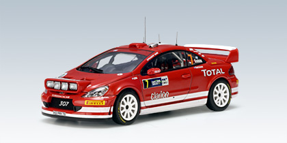 PEUGEOT 307 WRC №7 RALLY DEUTSCHLAND (Marcus GronHolm - Timo Rautiainen) 2005, red
