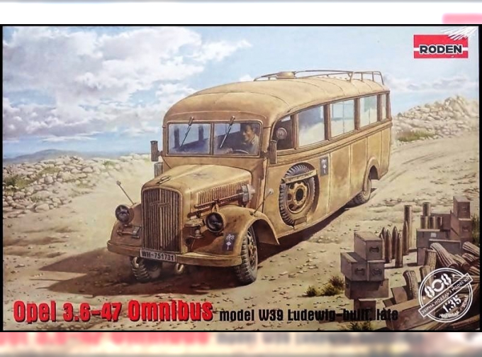 Сборная модель Немецкий автобус Opel Blitz Omnibus (model W.39 Ludewig-built, late)