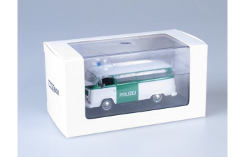 VOLKSWAGEN Bulli T2 Polizei Fensterbus, white / green