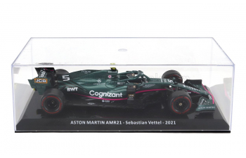 ASTON MARTIN F1 Amr21 Mercedes M12 Eq Power+ Team Cognizant Formula One №5 Season (2021) Sebastian Vettel - Con Vetrina - With Showcase, Green