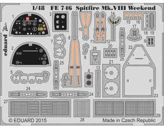 Цветное фототравление для Spitfire Mk.VIII Weekend