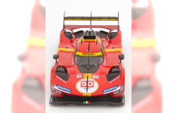 FERRARI 499p 3.0l Turbo V6 Team Ferrari Af Corse N 50 5th 24h Le Mans (pole Position) (2023) Antonio Fuoco - Miguel Molina - Nicklas Nielsen, Red Yellow Black