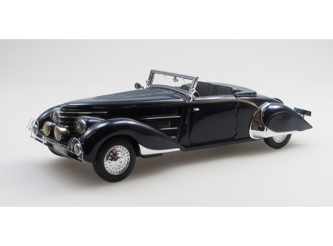 DELAGE D8-85 cabriolet by Chapron top down (1935), black
