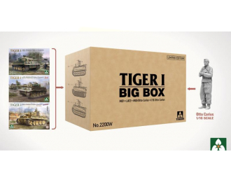 Сборная модель TIGER I BIG BOX MID+LATE+MID/Otto Carius+ фигурка 1/16 Otto Carius (Limited edition)