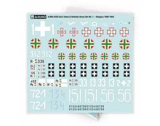 Декаль Axis Tanks & Vehicles Венгрия, 1940-1944 / Decal Set Vol. 1 − Hungary 1940-1944
