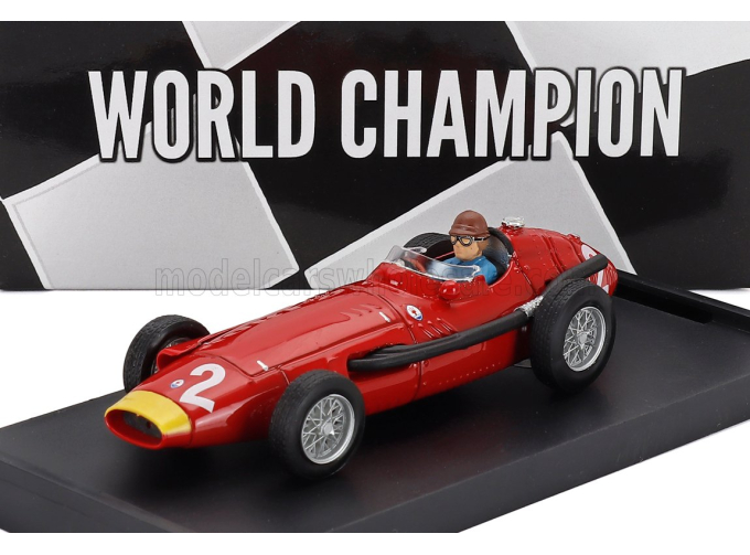 MASERATI F1 250f №2 World Champion Italy Gp (1957) Juan Manuel Fangio - With Driver Figure, Red