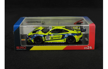 PORSCHE 911 992 Gt3 R 4.2l Team Rutronik Racing №97 24h Spa (2024) Dustin Blattner - Richard Robichon - Dennis Marschall - Loek Hartog, Yellow Blue