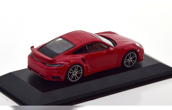 PORSCHE 911 (992) Turbo S Coupe (2021), dark red