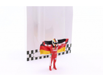 Фигурка Себастьяна Феттеля с немецким флагом