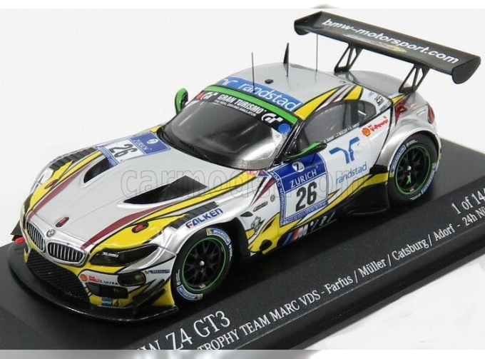 BMW Z4 GT3 TEAM BMW SPORT TROPHY MARC VDS №26 ADAC 24h NURBURGRING (2015) A.Farfus - J.Muller - N.Catsburg - D.Adorf